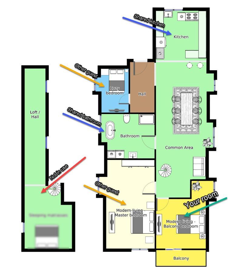 Aday - Modern Living - Balcony Room 奥尔堡 外观 照片